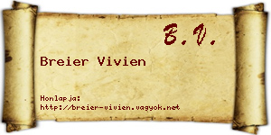 Breier Vivien névjegykártya